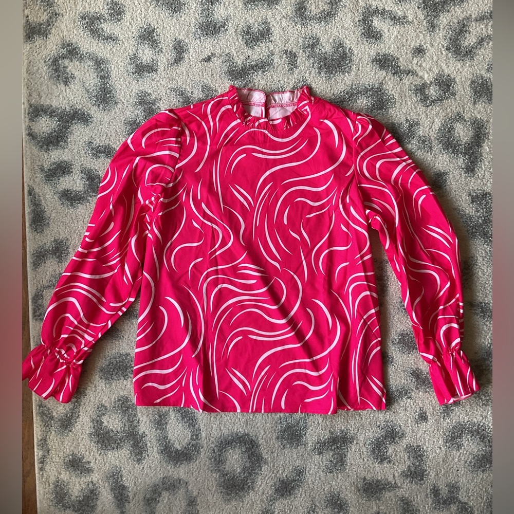 Hot Pink Swirls Blouse